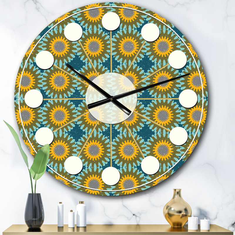 Horloge murale rétro Mid-Century, Surdimensionné