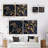 Cobalt Blue Gilded Frames Victorian Pattern - Abstract Botanicals Square Collage Set Of 2-101865371-101865375