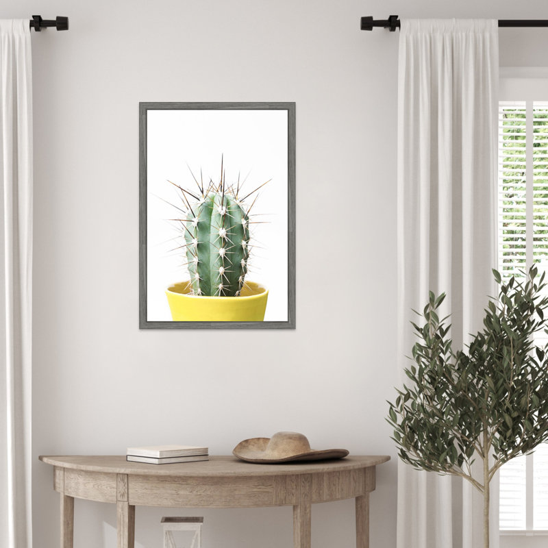 «Spikey Cactus» par Wortman, reproduction d'art sur toile encadrée, H 23 po x l 16 po