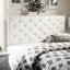 Tête de lit tapissier à finition blanche Alyse, H 54,25 po x l 55,40 po-1892064446-1892064447
