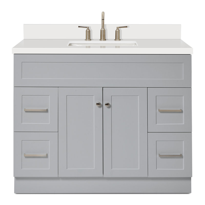 Ensemble de meuble-lavabo simple 43 po Hamlet, gris