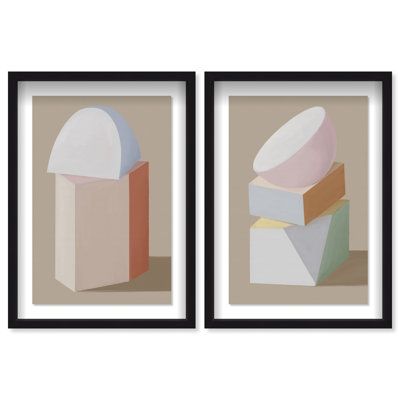 Sculptural Set Framed Graphic Art