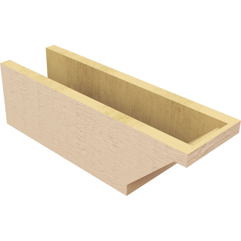 Burlington Woodgrain TimberThane Ra partier queue, brun clair apprêté, H 6 po x l 20 po x P 6 po
