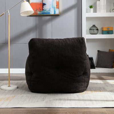 Fauteuil à billes en mousse souple, gris foncé, pour les espaces de vie de style moderne et relaxant
