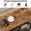 Table de bout rustique industrielle, table d'appoint étroite à 4 niveaux avec structure en métal pour les petits espaces, canapé de ferme et table de chevet