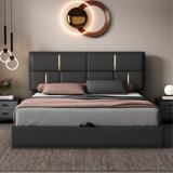 Upholstered Platform Bed With Hydraulic Storage System, No Box Spring Needed