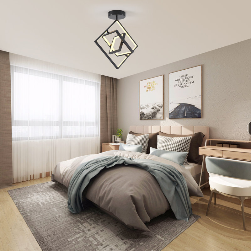 3 - Light 30cm LED Semi Flush Mount