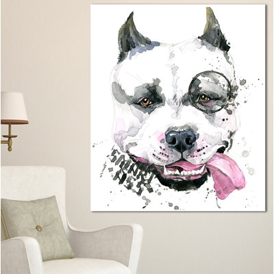 «Drôle de chien avec une seule lentille», reproduction d'art sur toile tendue