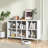 55.1'' Sideboard Buffet Table Dining Cabinet With Tempered Glass Doors Office Credenza-714347143