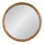 Wooden Round Bathroom Wall Mirror-694872485