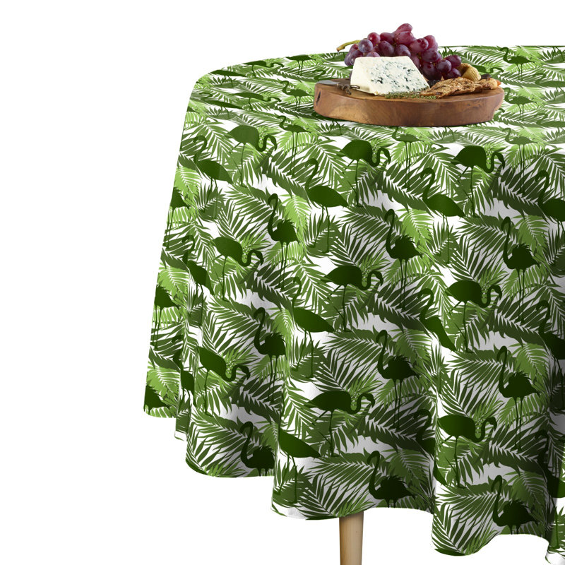 Arron-John Flamingo Silhouette Round Tablecloth, 84" x 84"