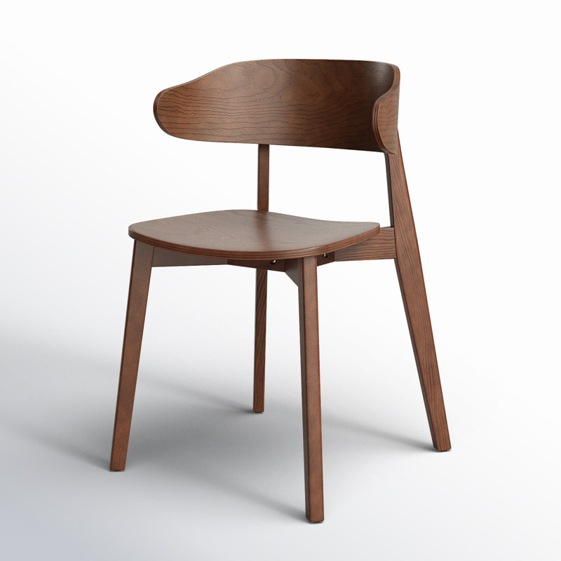 Kassel Solid Wood Wingback Side Chair, Umber Ash