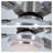 42 Inch 5-leaf Stainless Steel Tri Color Dimming Fan Pendant Light