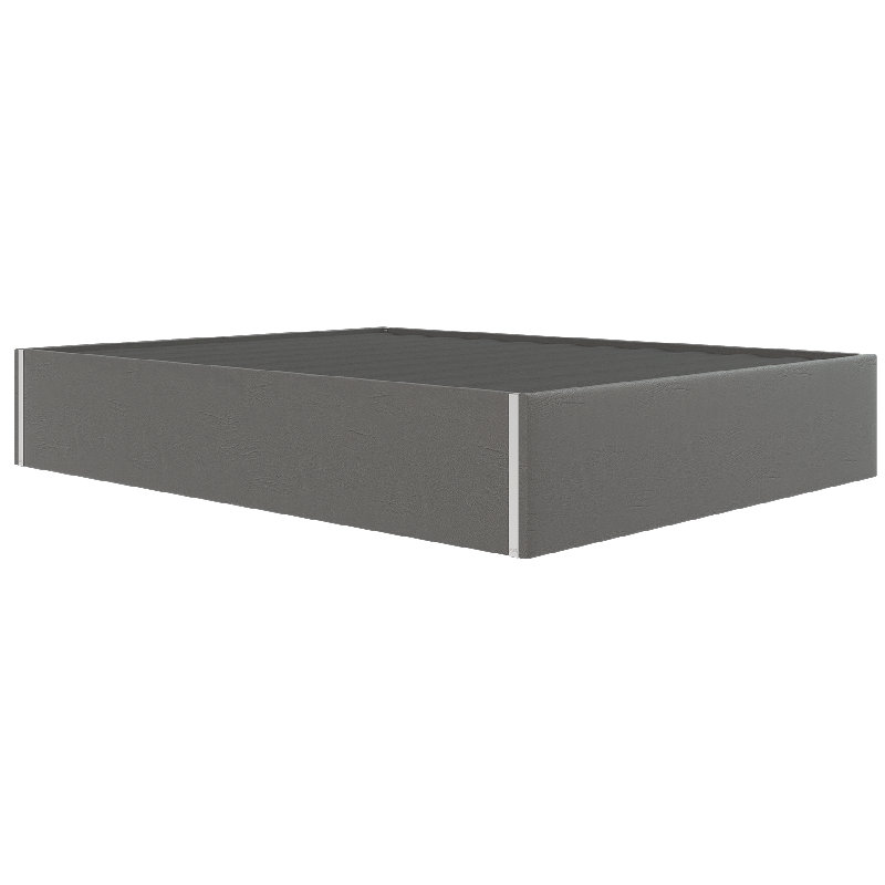 Sapan Upholstered Bed, Vintage Leather Gray Pewter, Queen