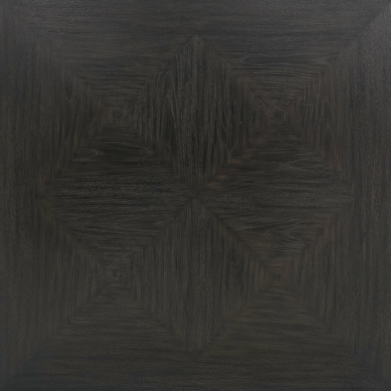 Table de salle à manger à quatre pieds en bois manufacturé et massif H 30 po Dutton, Espresso craquelé