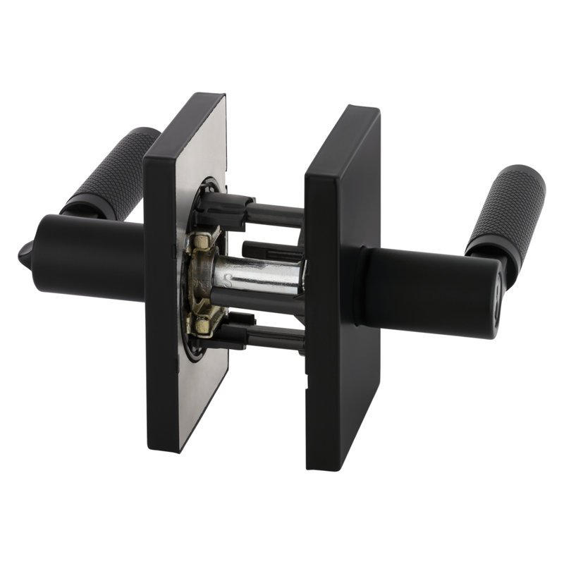 Prava Keyed Entry Lever featuring SmartKey Security, Matte Black