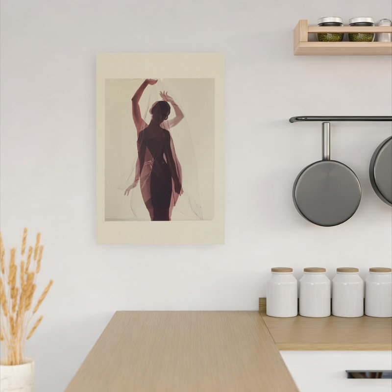 Silhouette dansante, délicate, élégante et éthérée - Impression d'art mural, H 18 po x l 12 po