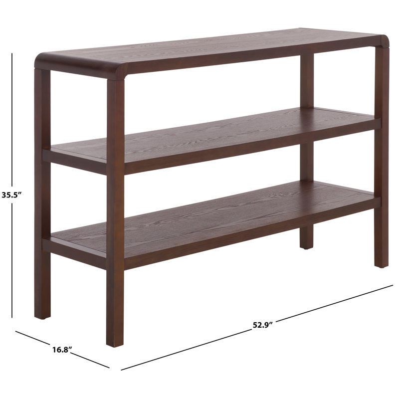 Omara 2 Shelf Console Table, Walnut