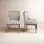 Chaise d'appoint en bois massif Alsip Linen