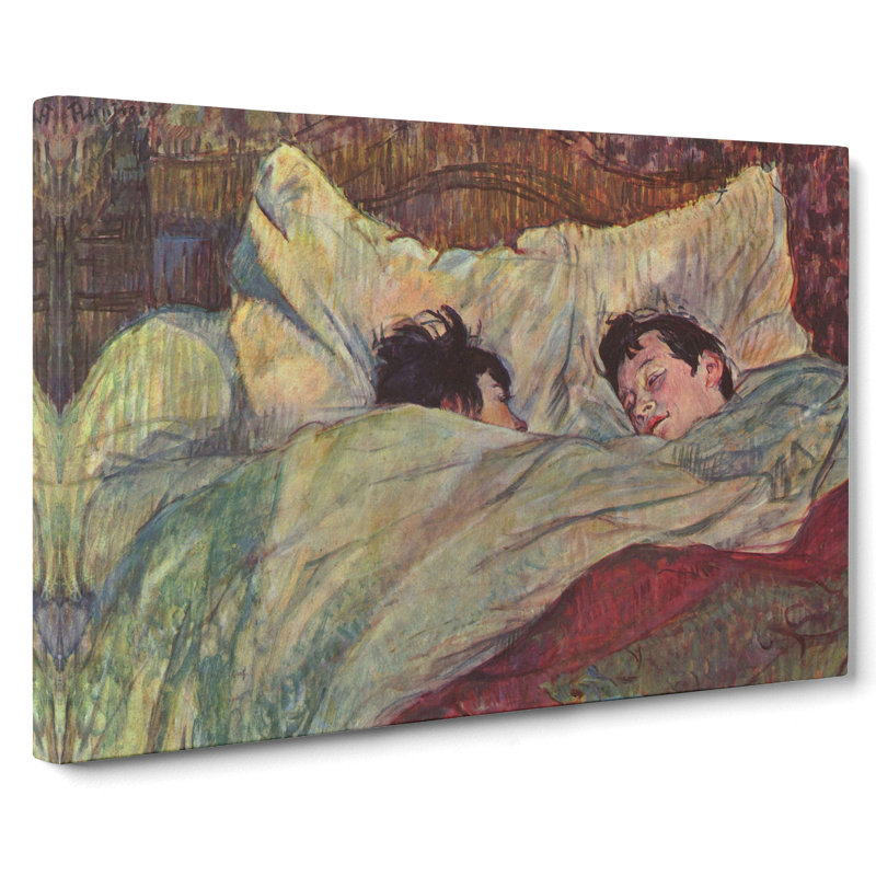 In Bed by Henri De Toulouse-Lautrec - Wrapped Canvas, 35cm H x 50cm W x 3cm D