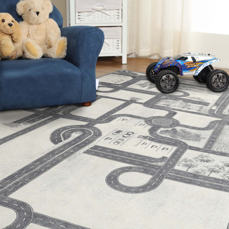 Tapis intérieur de salle de jeux Callimont Country Road, Rectangle 4 pi x 6 pi