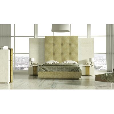 Tufted Solid Wood and Upholstered Standard Bed -  Orren Ellis, D5ACB1047F924987AF6D3BCAF3C85AB2