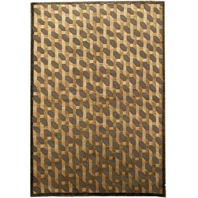 Himalayan Wool Geometric Area Rug in Beige