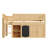 Full Size Loft Bed with Storage Cabinet and Chalkboard Panel, Kids & Teens Loft Bed, Natural-1671126948