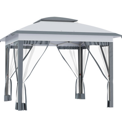 Pavillon de jardin d'extérieur avec moustiquaire 12 'X
