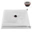 38 po x 38 po Base de douche en alcôve en acrylique noir brillant avec drain central, drain inclus-114639236
