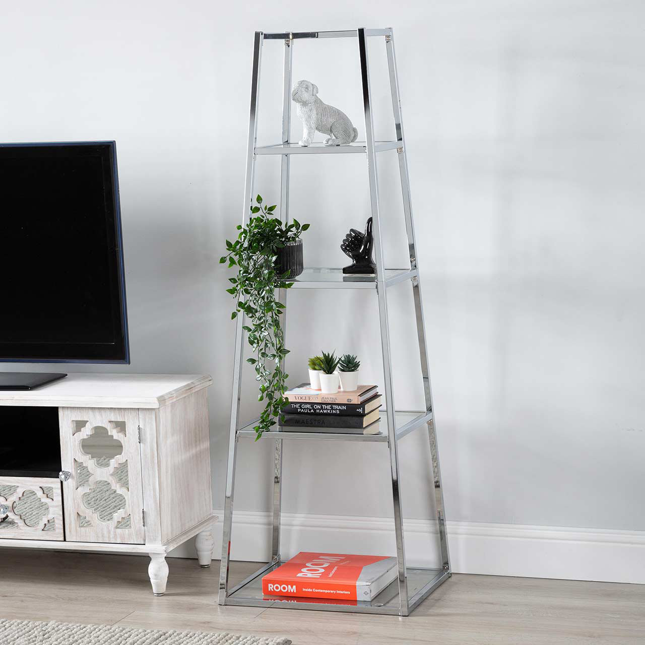 Ivy Bronx Bookcase for Living Room Furniture, Tall Freestanding Metal  Bookshelf  Reviews