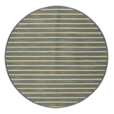 Machine Washable Horizontal Stripes Brown Area Rug