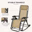 Ensemble de chaises longues berçantes pliables zéro gravité Outsunny-1425070634