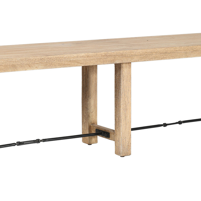 Sione Solid Wood Bench, Heirloom
