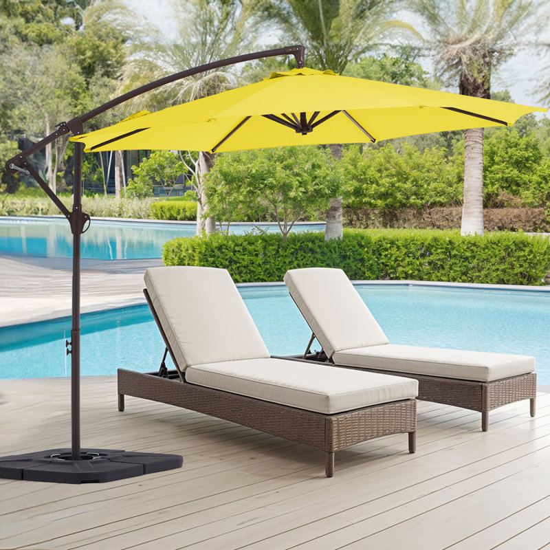 Parasol en porte-à-faux 10 pi Hawkinsville, Jaune