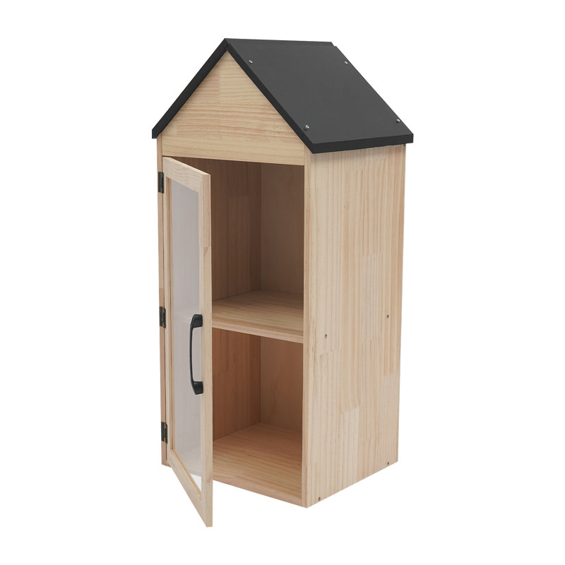 Boîte de rangement pour livres en bois à 2 niveaux