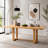 Extendable Solid Wood Dining Table with Rounded Corners-2125175150