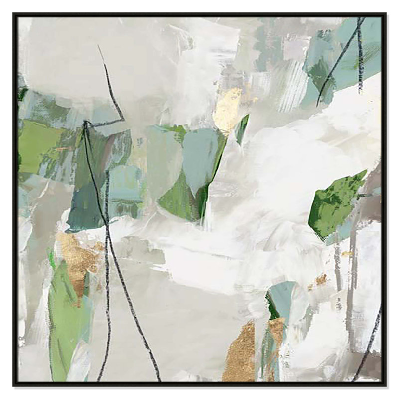 Enchanted Emerald I by Tom Reeves Print, Espresso Floater Framed, 46.5" H x 46.5" W x 2" D