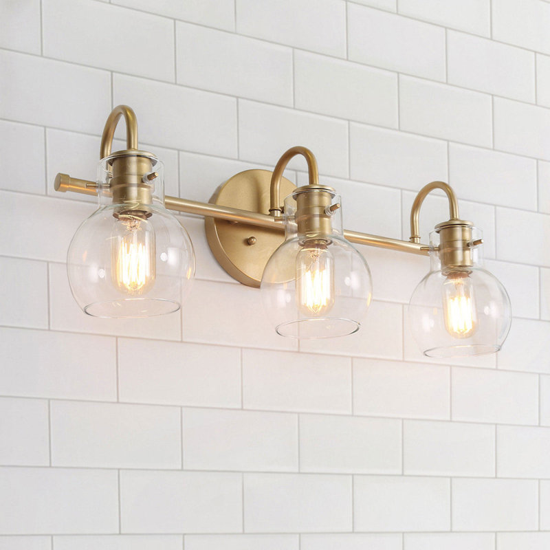 Éclairage de salle de bain à intensité variable 3 lumières avec verre transparent Sia, 3