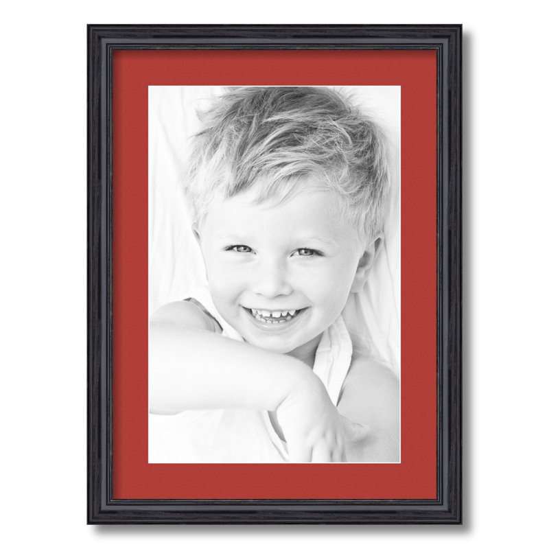 Cadre pour photo simple 12 po x 18 po en bois mat, Rouge profond