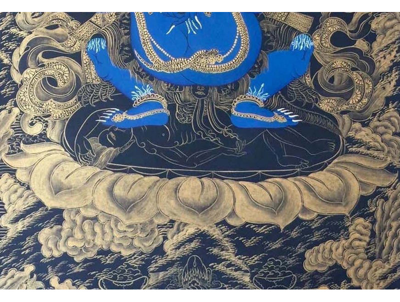 Vajrapanjarnatha Mahakala Thangka (Thangka sans brocart)