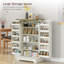 Armoire de cuisine avec tablettes réglables blanc crème