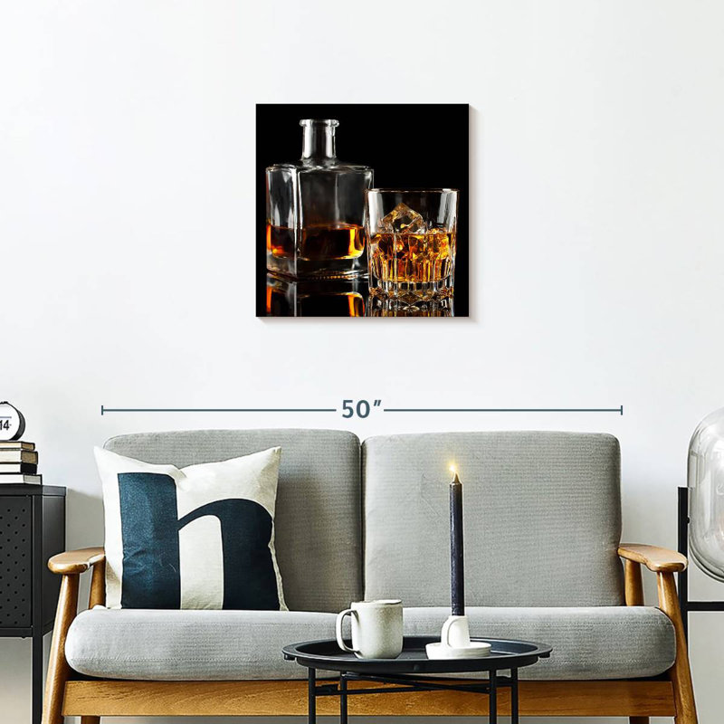 Ensemble de carafe à whisky Yarlin, H 20 po x l 20 po