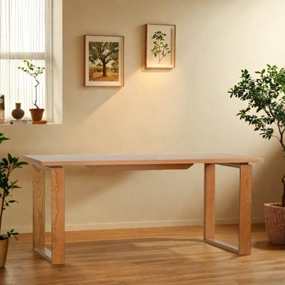 Nordic Minimalist Cherry Wood Dining Table.