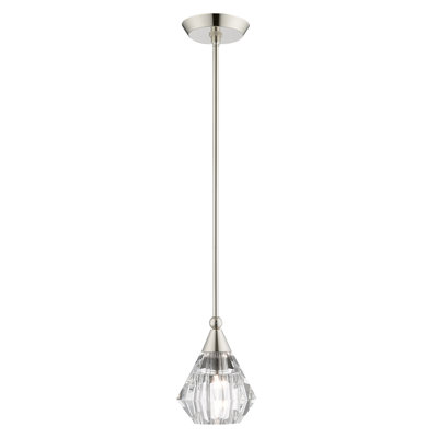 Luminaire suspendu en forme de goutte à 1 lumière avec cristal