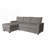 Namir 90.5"W  Flannel Fabric Sleeper Sectional With Left-Facing Storage Chaise-644907519