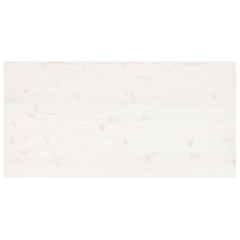 Quenemo Solid Wood Table Top, White, 2.5cm H x 100cm W x 50cm D