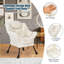 Chaise paresseuse moderne en polyester avec structure en acier et poche latérale-986512233