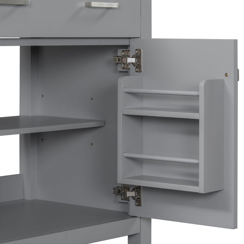 Double Sink Bathroom Vanity In Modern Gray Finish, With Drawer And Adjustable Shelf - Chic Fixture 60" Ceramic Sinks, Soft Close Feature Sophisticated Element