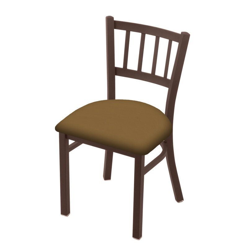Chaise Contessa 610, Vinyle - Chaume de galop, Bronze